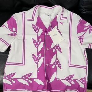 Purple/White Floral "BODE" Shirt